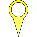 Gele pin vector afbeelding