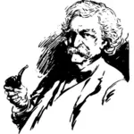 Mark Twain's face