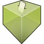 पारदर्शी चुनाव मतदान बॉक्स वेक्टर चित्रण