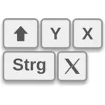 Vector graphics of keyboard shortcut keys