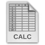 Ikona dokumentu arkusza kalkulacyjnego
