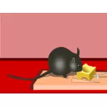 Cheese trap with a mouse