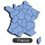 מחוזות צרפת ציור וקטורי