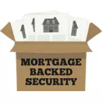 Ilustracja wektorowa znak zabezpieczenia hipoteką