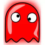 लाल भूत आइकन वेक्टर छवि