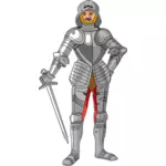בימי הביניים אביר בשריון