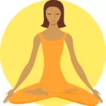 Imágenes Prediseñadas Vector del practicante de yoga