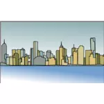 Melbourne skyline vector illustrasjon