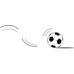Fotball ballen sprette vektor hefte del