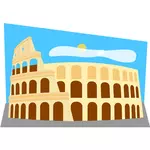 Coliseo en la ilustración de vector de Roma
