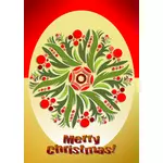 Плакат «Merry Christmas» с Рождественские цветы векторные картинки