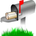 رسم متجه لصندوق البريد المنزلي في الهواء الطلق