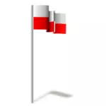 Flagg Polen vektorbild