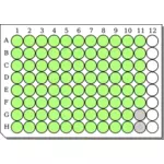 96 well microplate vector image