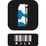 दूध आइकन वेक्टर छवि