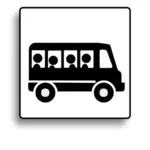 Autobuz drum semn vector imagine
