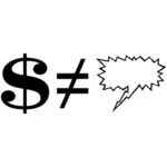Dolar american simbol grafic