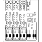Music mixer console vector image