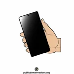 En hand med en smartphone