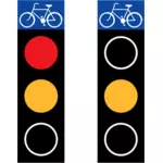 Vektör grafikleri bisiklet trafik ışıkları