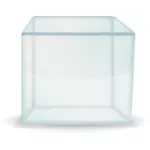 Vector afbeelding van transparante kubus vak