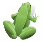 Зеленый сидит лягушка вектор
