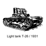 軽戦車 T 26 1931年ベクトル画像