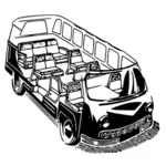 Minibus voertuig vector afbeelding