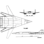 T4MS-200 flygplan vektorbild