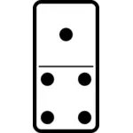 Domino bricka 1-4 vektor illustration