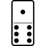 Domino-ruutu 1-6 vektorigrafiikka