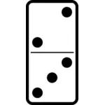 Domino tegel 2-3 vector afbeelding