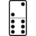 Domino-ruutu 2-6 vektorikuva