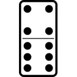 Domino bricka 4-6 vektorbild
