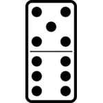Domino kakel 5-6 vektor ritning