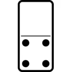 Domino Tile 0-4-Vektor-Bild