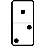 Domino tile 1-2 vector clip art