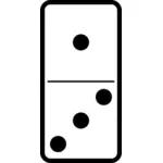 Domino bricka 1-3 vektorbild