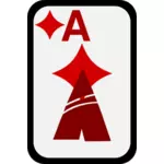 ACE Diamanten funky Spielkarte Vektor-ClipArt