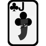 क्लब के जैक दिखलाना खेल कार्ड वेक्टर छवि