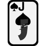 Jack of Spades funky Spielkarte Vektor-ClipArt