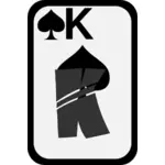 King of Spades funky Spielkarte Vektor-ClipArt