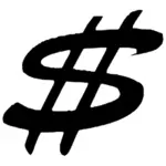 Grafica vettoriale simbolo di dollaro