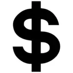 Uang dolar simbol grafis vektor