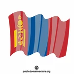 Mongoliets nationella flagga
