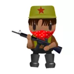 Revolusjonær soldat med en pistol