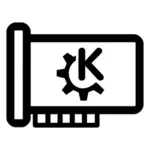 וקטור אוסף של סמל KDE חומרה מונו ראשי
