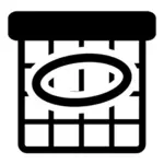 Vector de la imagen del icono principal horario de blanco y negro