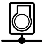 Monocrom KDE pictograma grafică vectorială