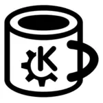 Vetor desenho de pictograma de caneca de chá